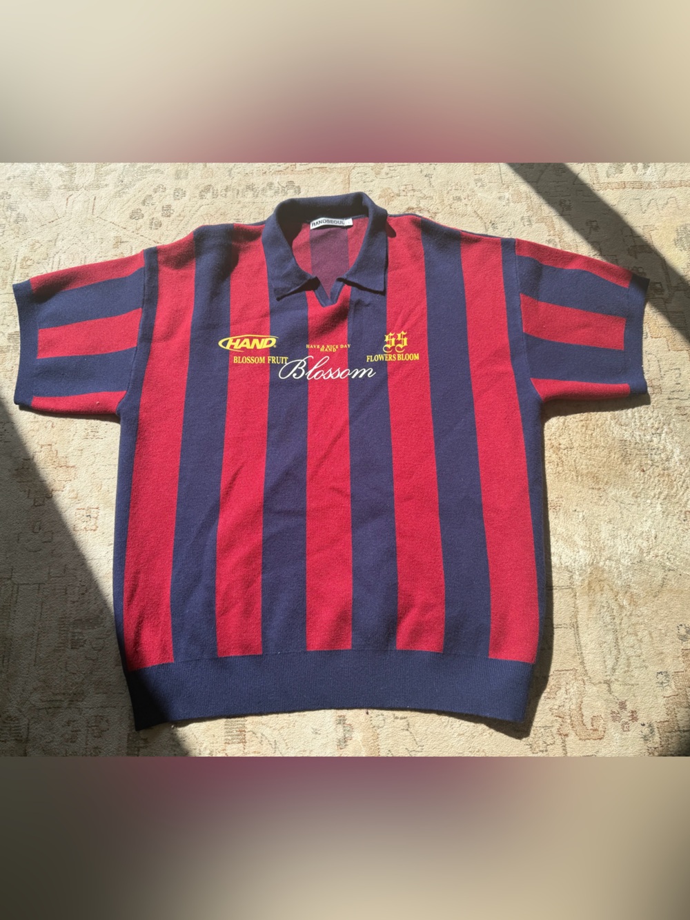 Nwot handseoul Large Men's Striped Cotton Polo Large